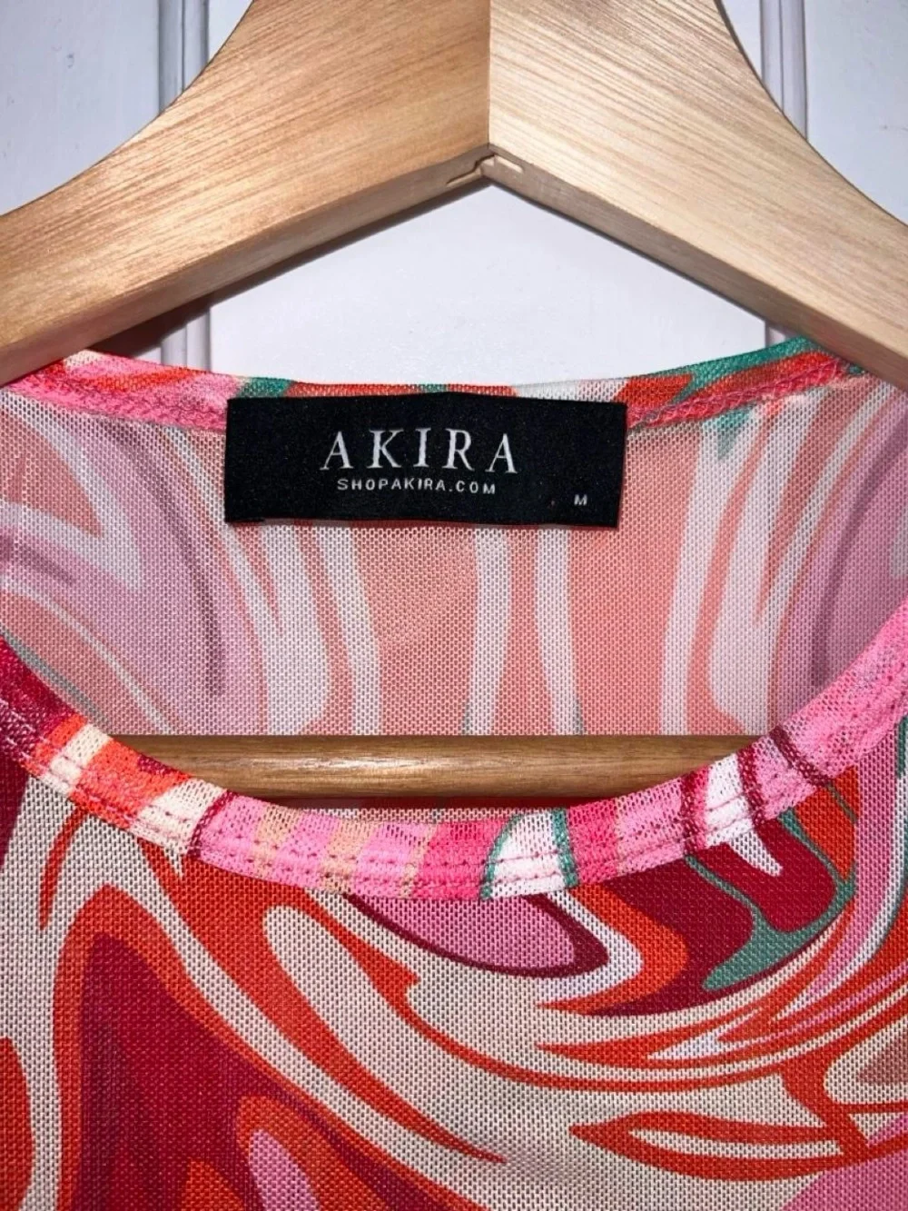 AKIRA  Multicolor Swirl Crop Top